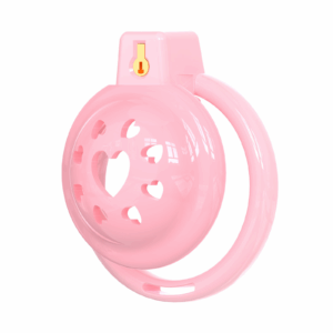 Chastity Cage Male Cock Cage - Soft Silicone Chastity Devices Adult Toys, Inverted Male Chasity Cages with 6 Penis Ring, BDSM Bondage Toys for Men, Flat Penis Cage （Pink）