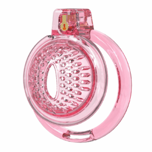Chastity Cage Male Cock Cage - Soft Silicone Chastity Devices Adult Toys, Inverted Male Chasity Cages with 6 Penis Ring, BDSM Bondage Toys for Men, Flat Penis Cage Favose（Red）