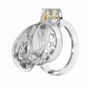 Male Chastity Cage Sissy Cage Cock Cage Covored with Soft TPE with Realistic Labia Bondage Gear & Accessories Adult Sex Toys Slave Tool Chastity Devices (Transparent)