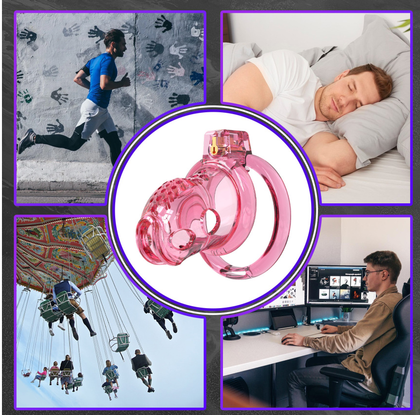 Wearing a chastity cage