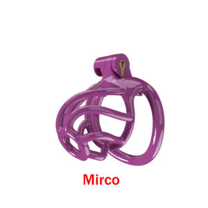 RUPIPI's 3D-printed spiral-shaped five-ring male lock, male restraint toy, male chastity lock, inconspicuous (purple)
