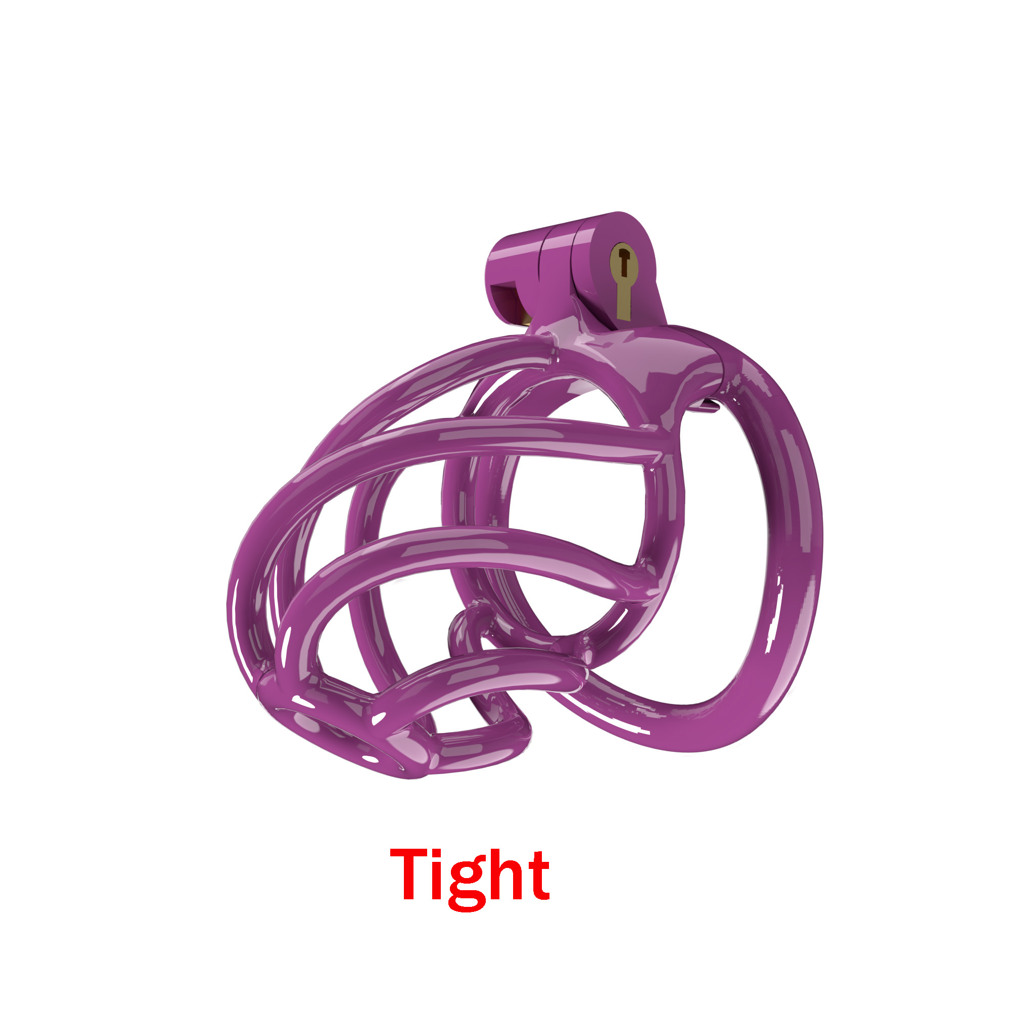 RUPIPI's 3D-printed spiral-shaped five-ring male lock, male restraint toy, male chastity lock, inconspicuous (purple) - Image 2