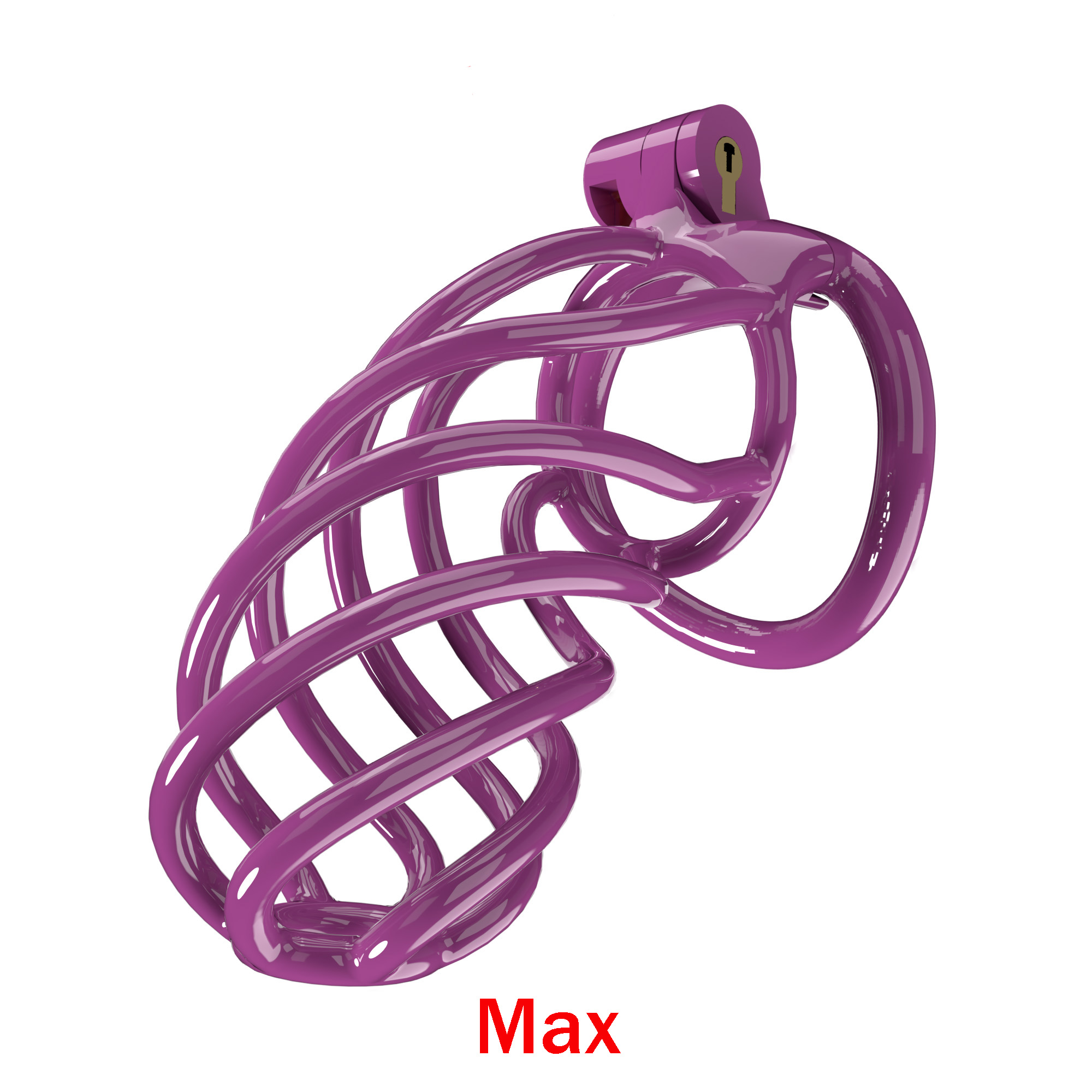 RUPIPI's 3D-printed spiral-shaped five-ring male lock, male restraint toy, male chastity lock, inconspicuous (purple) - Image 5