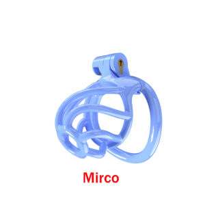 RUPIPI 3D printed spiral-shaped five-ring male lock, male restraint toy, male chastity lock, inconspicuous (blue)