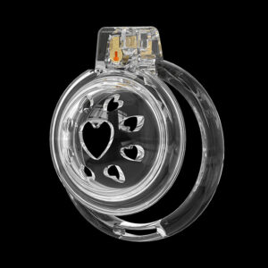 Soft Silicone Male Chastity Cage, 6 Rings, Clear, Adult Toy