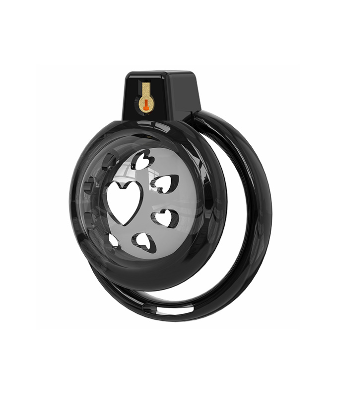 Black Soft Silicone Male Chastity Cage, 6 Rings, Adult Toy