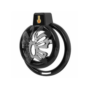 Male Soft Silicone Chastity Cage, Adult Toy, 6 Rings, Flat Butterfly Style (Black)