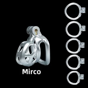 Cobra Cage, 3D Printed Male Chastity Device,5-Ring & Accessories,Restraint Device (Silver)