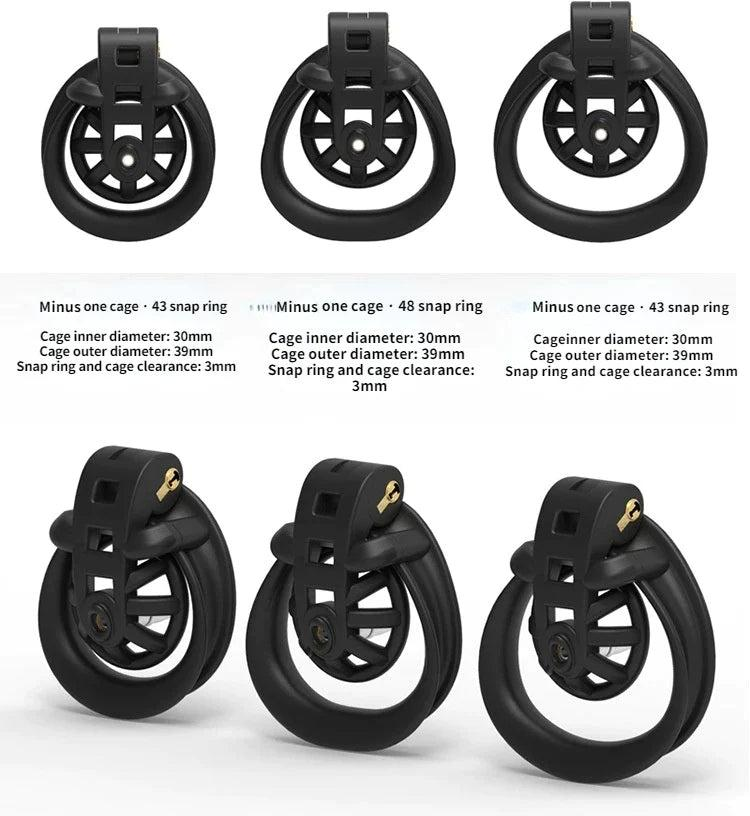 Breathable lightweight chastity cage with ventilated shell for beginner comfort