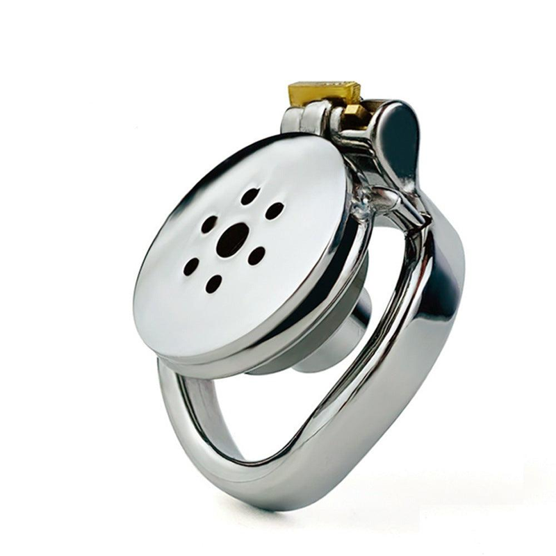 Flat low-profile chastity cage designed for discreet everyday wear