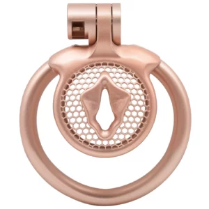 3D Printed Resin Male Chastity Cage,Breathable & Comfortable,5 Sizing Rings,adult toy(Golden)