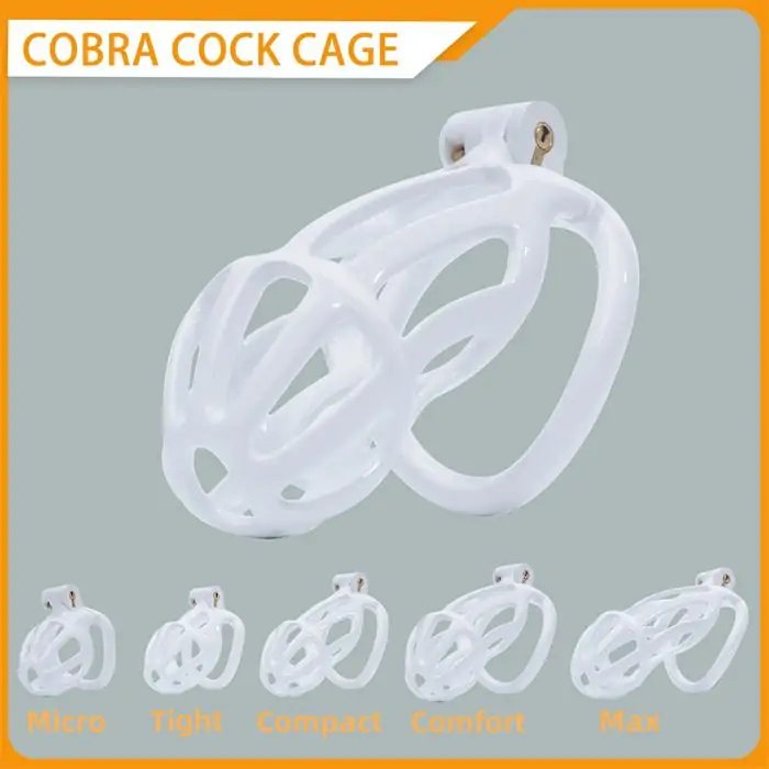 White Cobra chastity cage size comparison for beginner fitting guide