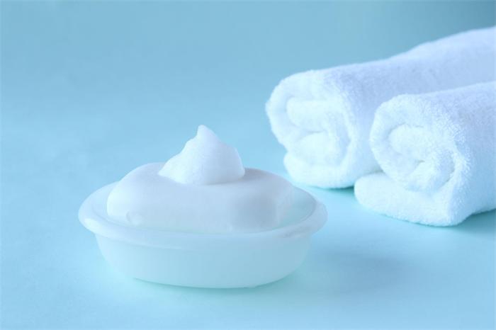 Mild soap and towel for male chastity device cleaning