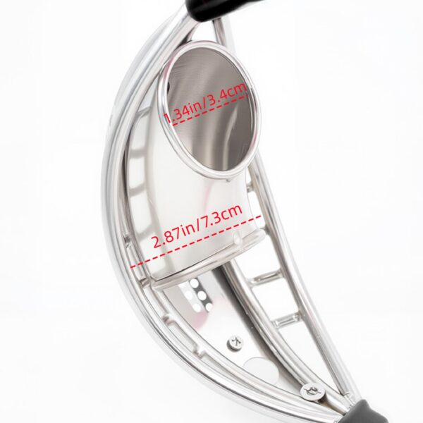 Male chastity belt close up size details for comfortable fit