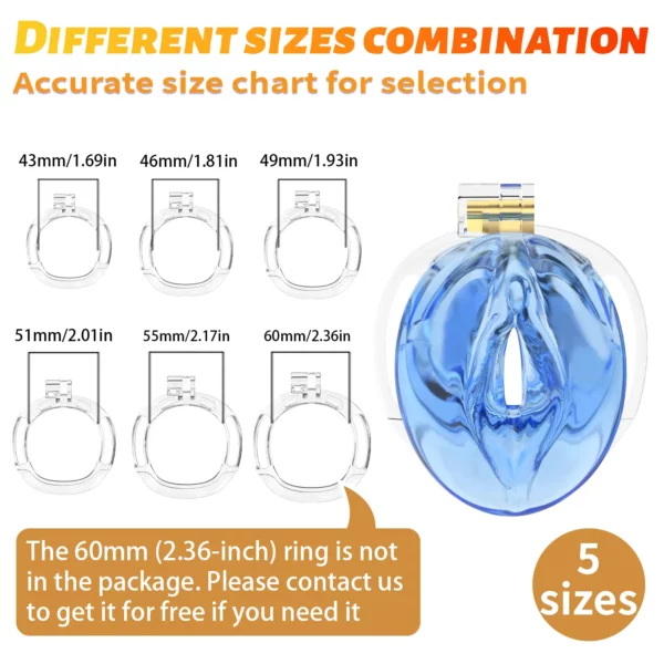 Sissy chastity cage ring size chart for beginner fit selection