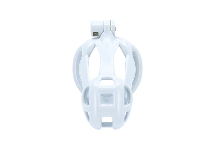 Soft TPE chastity cage material showing flexible beginner-friendly design